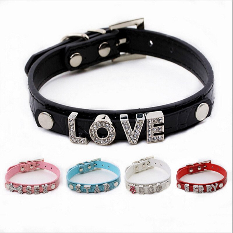 Luxurious Personalized Diy Pet Necklace Pu Crocodile Collar Cat Dog