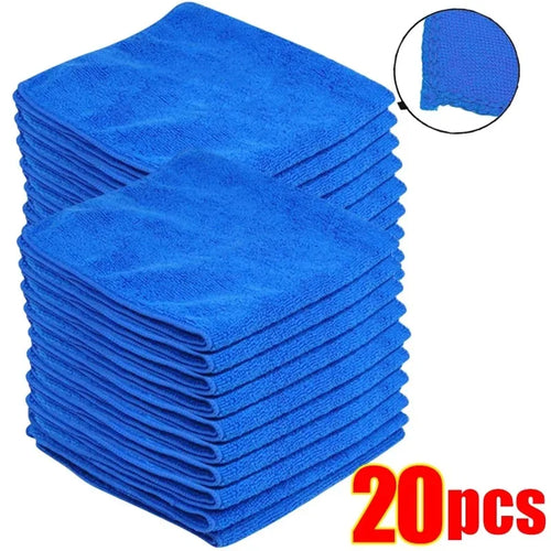 1-20Pcs Microfiber Towels Car Wash Drying Cloth Towel Household