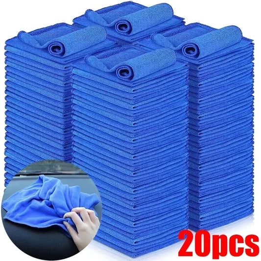 1-20Pcs Microfiber Towels Car Wash Drying Cloth Towel Household