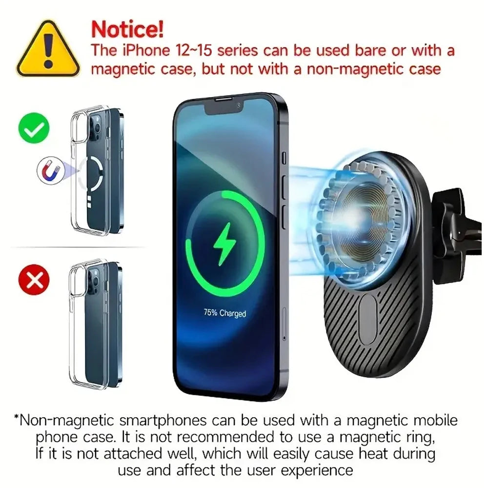 40W Magnetic Car Wireless Charger for macsafe iPhone 15 14 13 12 Pro